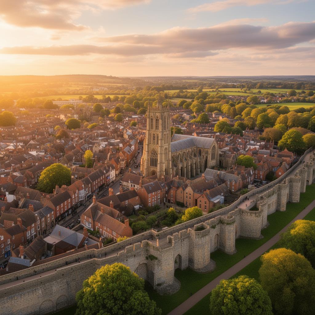 Aerial view of Chester