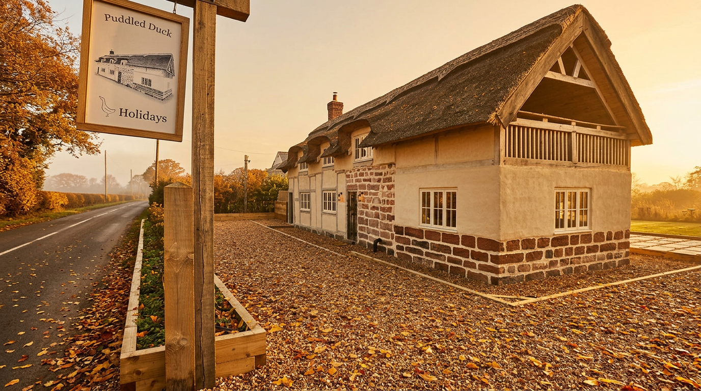 Puddled Duck Cottage in Autumn